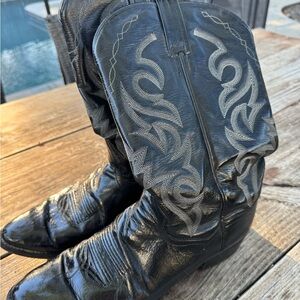 Black Dan Post Cowboy Boots - 12
